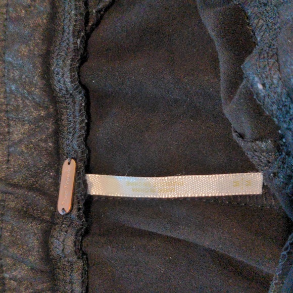 Free People Faux Suede Black Pants Leggings Size Medium Vegan Jegging - Picture 4 of 9